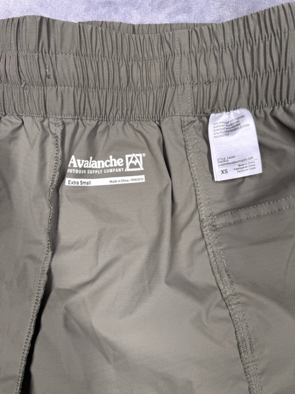 Avalanche High Waisted Olive Women's Hiking Cargo Shorts - Picture 9 of 11